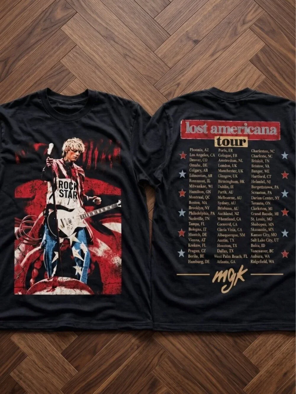 Machine Gun Kelly MGK Lost American Tour 2026 Double Sided T-Shirt